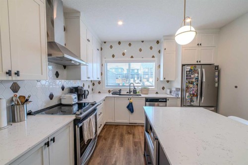 643 Cornerstone Drive Ne, Calgary, AB - Indoor Photo Showing Kitchen With Upgraded Kitchen