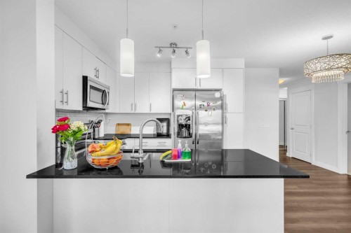 4107-240 Skyview Ranch Road Ne, Calgary, AB - Indoor Photo Showing Kitchen With Upgraded Kitchen