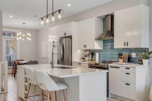 1227 12 Street Sw, Calgary, AB - Indoor Photo Showing Kitchen With Stainless Steel Kitchen With Upgraded Kitchen