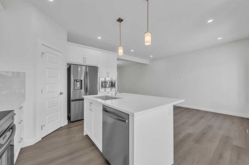 139 Homestead Common Ne, Calgary, AB - Indoor Photo Showing Kitchen With Stainless Steel Kitchen With Upgraded Kitchen