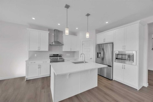 139 Homestead Common Ne, Calgary, AB - Indoor Photo Showing Kitchen With Stainless Steel Kitchen With Upgraded Kitchen