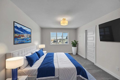 139 Homestead Common Ne, Calgary, AB - Indoor Photo Showing Bedroom