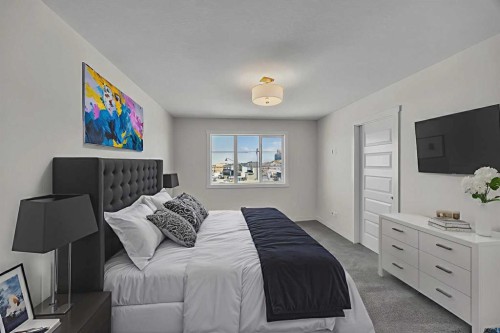139 Homestead Common Ne, Calgary, AB - Indoor Photo Showing Bedroom