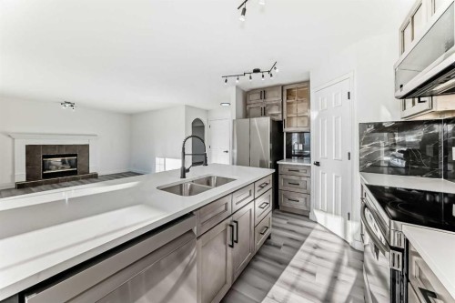 289 Canals Circle Sw, Airdrie, AB - Indoor Photo Showing Kitchen With Double Sink With Upgraded Kitchen