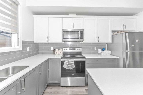 1174 Cornerstone Boulevard Ne, Calgary, AB - Indoor Photo Showing Kitchen With Upgraded Kitchen