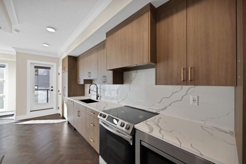 401-370 Dieppe Drive Sw, Calgary, AB - Indoor Photo Showing Kitchen With Upgraded Kitchen