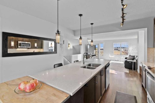 111 Evanscrest Gardens Nw, Calgary, AB - Indoor Photo Showing Kitchen With Double Sink With Upgraded Kitchen