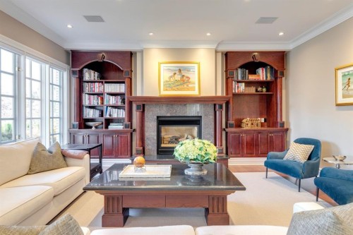 126 Eagle Ridge Drive Sw, Calgary, AB - Indoor Photo Showing Living Room With Fireplace