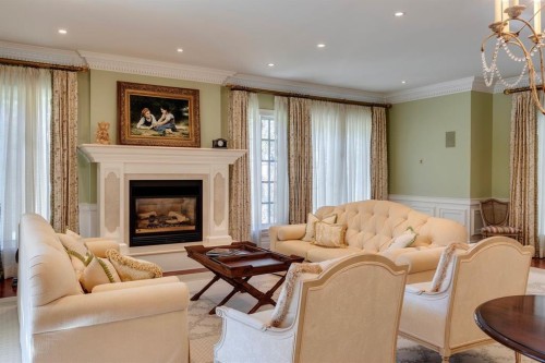 126 Eagle Ridge Drive Sw, Calgary, AB - Indoor Photo Showing Living Room With Fireplace