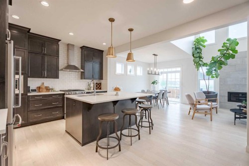 2148 Ravensdun Crescent Se, Airdrie, AB - Indoor Photo Showing Kitchen With Upgraded Kitchen
