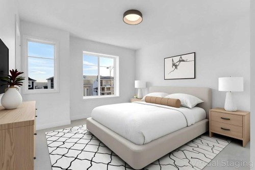 164 Cobblestone Gate Sw, Airdrie, AB - Indoor Photo Showing Bedroom
