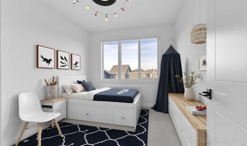 164 Cobblestone Gate Sw, Airdrie, AB - Indoor Photo Showing Bedroom