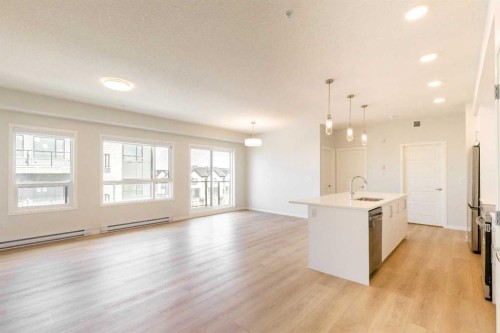 5403-20295 Seton Way Se, Calgary, AB - Indoor Photo Showing Kitchen With Upgraded Kitchen