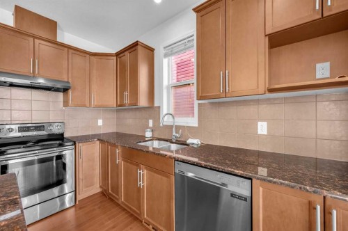 41 Cityscape Avenue Ne, Calgary, AB - Indoor Photo Showing Kitchen With Stainless Steel Kitchen With Double Sink