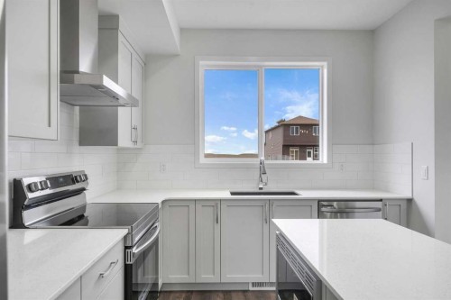 1903 Cornerstone Boulevard Ne, Calgary, AB - Indoor Photo Showing Kitchen With Upgraded Kitchen