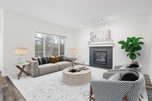 248 Ranch Close, Strathmore, AB - Indoor Photo Showing Living Room With Fireplace