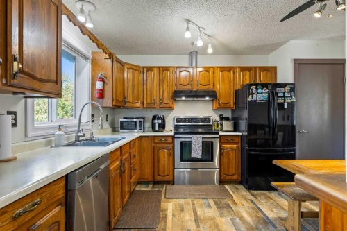 1018 10 Avenue Se, High River, AB - Indoor Photo Showing Kitchen With Double Sink