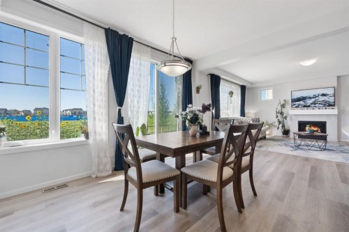 633 Windrow Manor Sw, Airdrie, AB - Indoor Photo Showing Dining Room