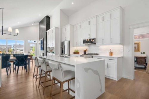 218 Mitchell Heath Nw, Calgary, AB - Indoor Photo Showing Kitchen With Stainless Steel Kitchen With Upgraded Kitchen