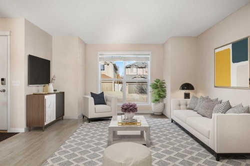 141 Tuscany Valley Green, Calgary, AB - Indoor Photo Showing Living Room