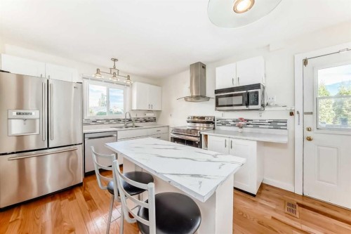 35 Ray Avenue, Red Deer, AB - Indoor Photo Showing Kitchen With Upgraded Kitchen