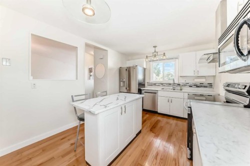 35 Ray Avenue, Red Deer, AB - Indoor Photo Showing Kitchen With Double Sink