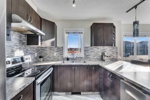 58 Cityscape Avenue Ne, Calgary, AB - Indoor Photo Showing Kitchen With Double Sink With Upgraded Kitchen