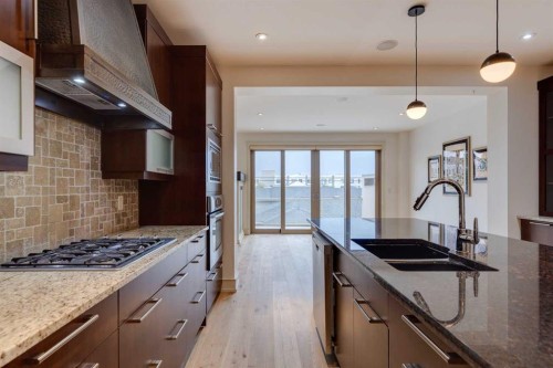 2005 32 Avenue Sw, Calgary, AB - Indoor Photo Showing Kitchen With Double Sink With Upgraded Kitchen