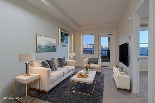 1401-81 Arbour Lake View Nw, Calgary, AB - Indoor Photo Showing Living Room