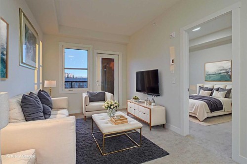 1401-81 Arbour Lake View Nw, Calgary, AB - Indoor Photo Showing Living Room