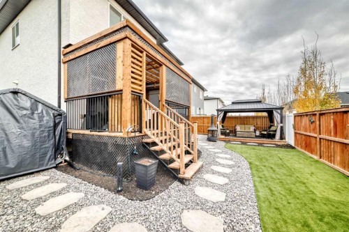 1368 Lackner Boulevard, Carstairs, AB - Outdoor With Deck Patio Veranda With Exterior