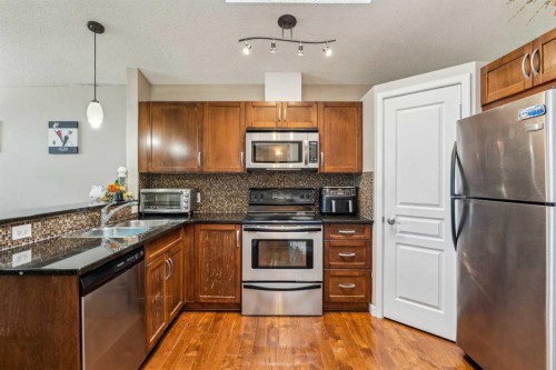 22 Auburn Bay View Se, Calgary, AB - Indoor Photo Showing Kitchen With Double Sink