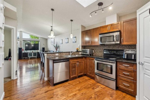 22 Auburn Bay View Se, Calgary, AB - Indoor Photo Showing Kitchen With Double Sink