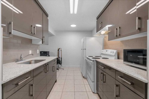 205-4328 4 Street Nw, Calgary, AB - Indoor Photo Showing Kitchen