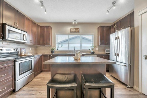 32 Copperpond Heights Se, Calgary, AB - Indoor Photo Showing Kitchen With Stainless Steel Kitchen With Upgraded Kitchen