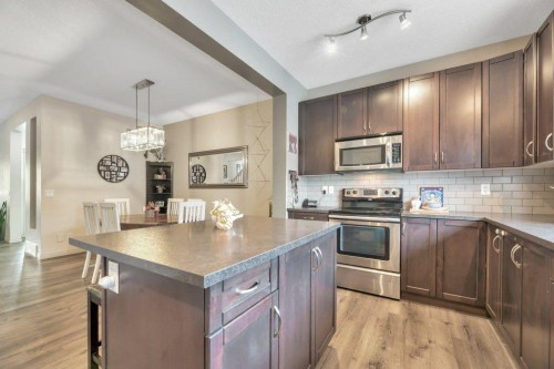 32 Copperpond Heights Se, Calgary, AB - Indoor Photo Showing Kitchen With Stainless Steel Kitchen With Upgraded Kitchen
