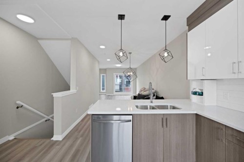 612 Red Sky Villas Ne, Calgary, AB - Indoor Photo Showing Kitchen With Double Sink With Upgraded Kitchen
