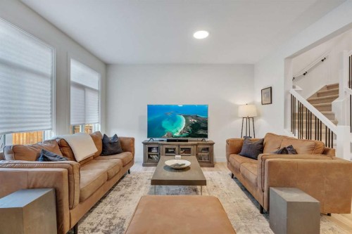 941 Cobblemore Common Sw, Airdrie, AB - Indoor Photo Showing Living Room