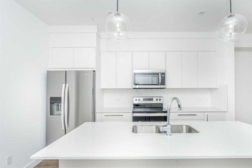 1305-60 Skyview Ranch Road Ne, Calgary, AB - Indoor Photo Showing Kitchen With Stainless Steel Kitchen With Upgraded Kitchen