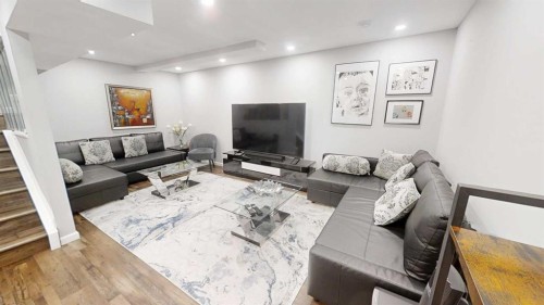 103 Prestwick Villas Se, Calgary, AB - Indoor Photo Showing Living Room