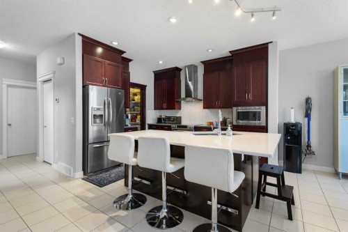 16 Redstone Parade Ne, Calgary, AB - Indoor Photo Showing Kitchen With Stainless Steel Kitchen With Upgraded Kitchen