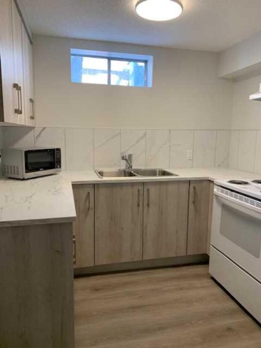 5027 40 Avenue Sw, Calgary, AB - Indoor Photo Showing Kitchen With Double Sink
