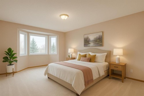 301 Riverview Green, Cochrane, AB - Indoor Photo Showing Bedroom