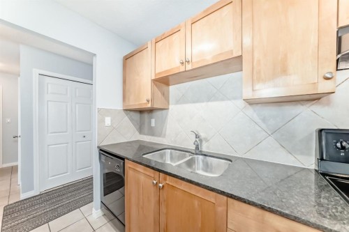401-823 19 Avenue Sw, Calgary, AB - Indoor Photo Showing Kitchen With Double Sink