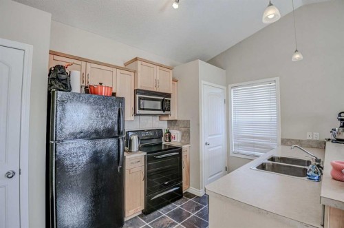 40 Prestwick Manor Se, Calgary, AB - Indoor Photo Showing Kitchen With Double Sink