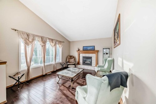 61 Royal Birch Grove Nw, Calgary, AB - Indoor Photo Showing Living Room With Fireplace