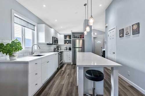 63 Bridlecreek Terrace Sw, Calgary, AB - Indoor Photo Showing Kitchen With Stainless Steel Kitchen With Upgraded Kitchen