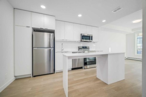 2110-8500 19 Avenue Se, Calgary, AB - Indoor Photo Showing Kitchen With Upgraded Kitchen