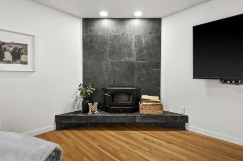 5231 Sheldon Place Nw, Calgary, AB - Indoor Photo Showing Living Room With Fireplace