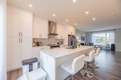71 Skyview Ranch Avenue Ne, Calgary, AB - Indoor Photo Showing Kitchen With Upgraded Kitchen